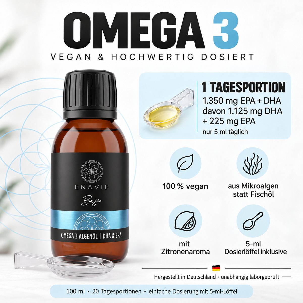 Omega 3 Algenöl – Infografik