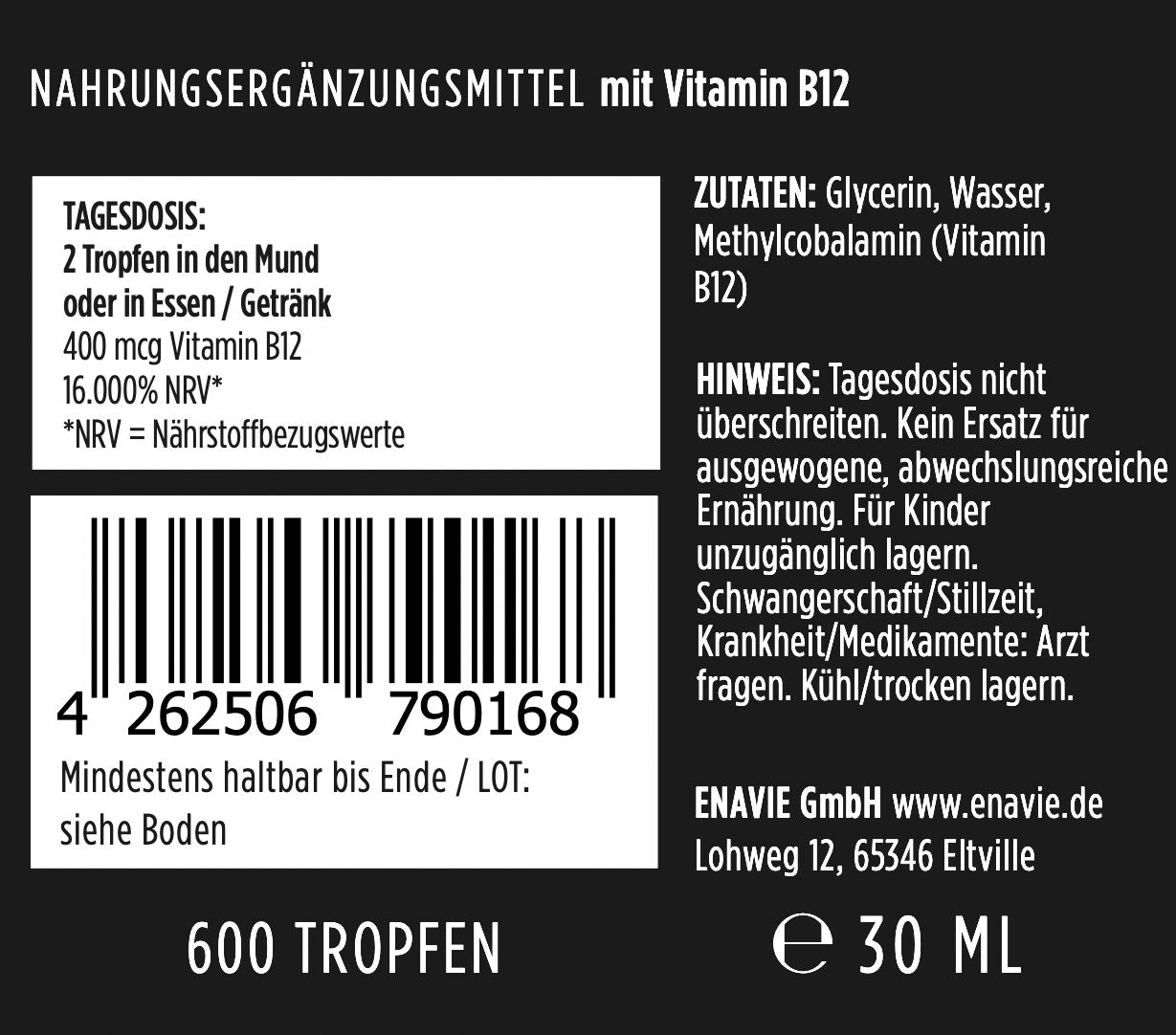
                  
                    ENAVIE Basic - Vitamin B12 Tropfen
                  
                