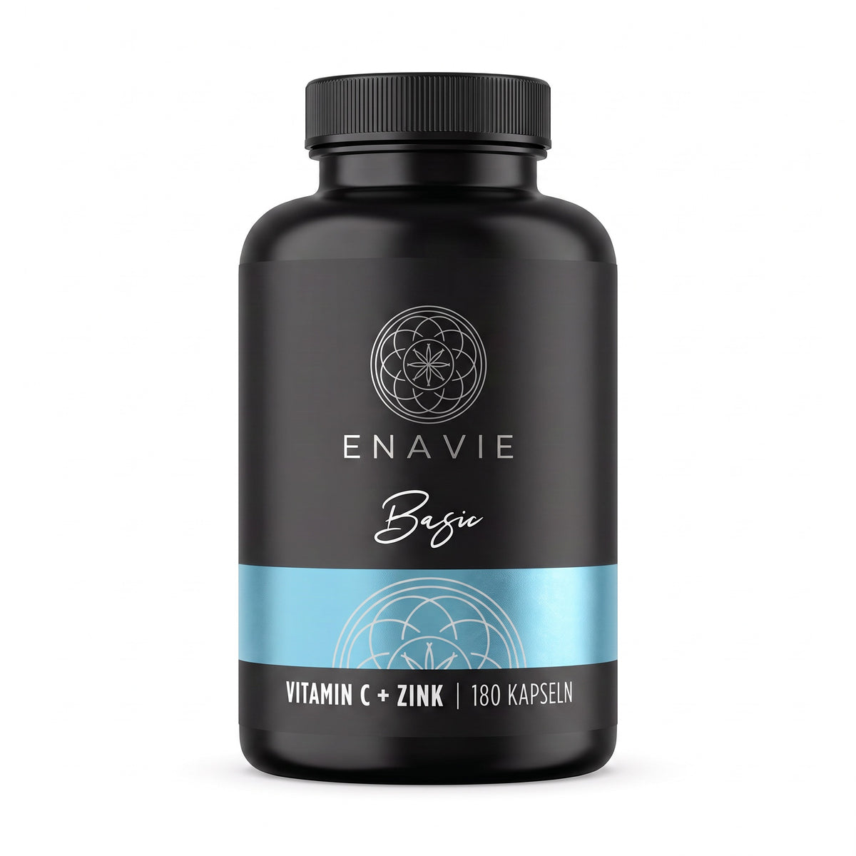 ENAVIE Basic Vitamin C + Zink Kapseln – Dose mit Silberfolien-Etikett