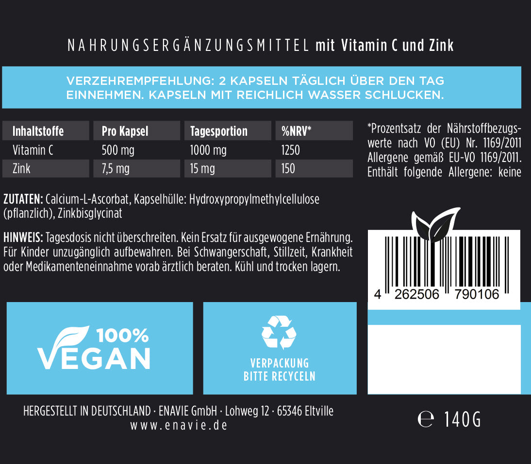 
                  
                    ENAVIE Basic - Vitamin C + Zink Kapseln
                  
                