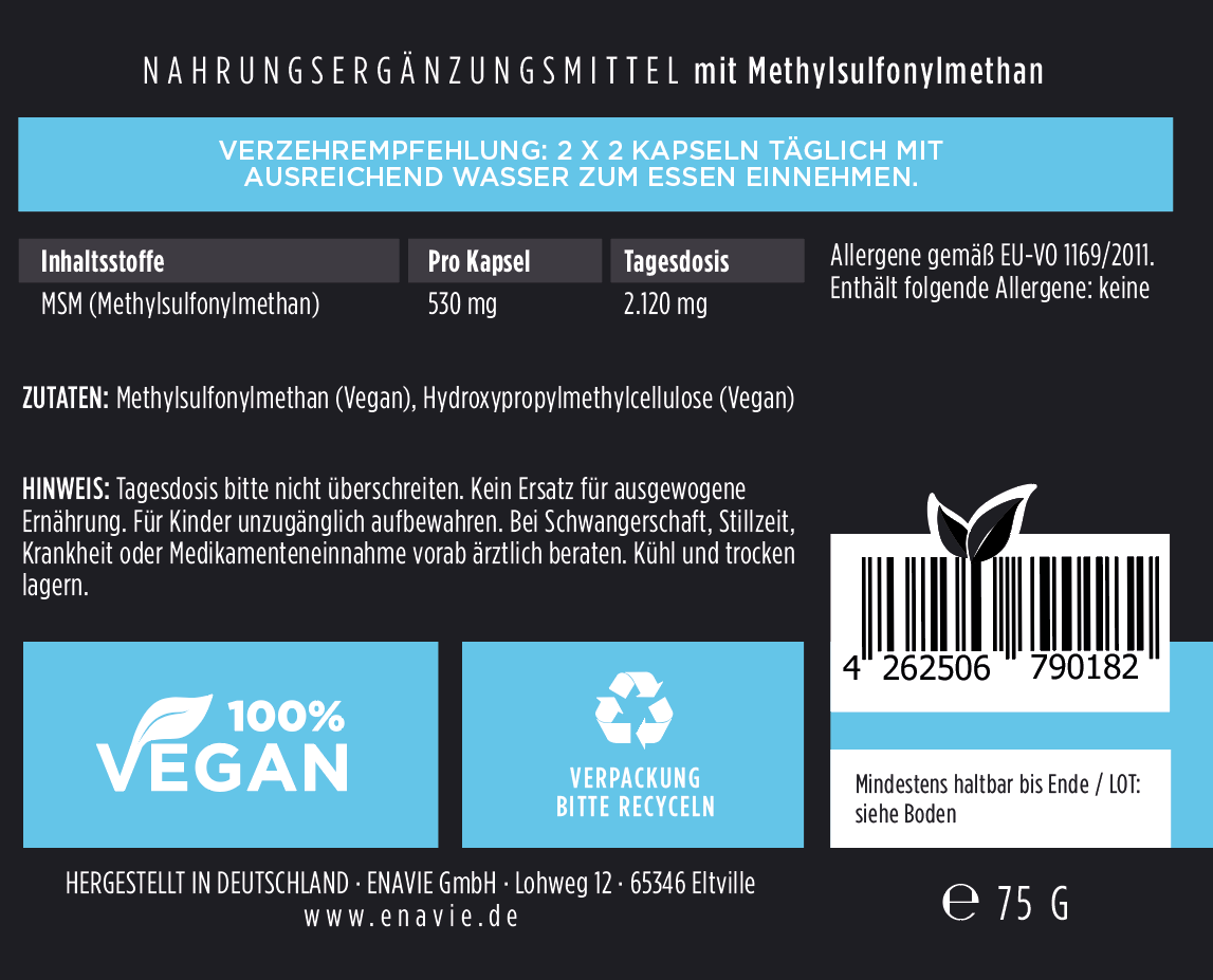 
                  
                    ENAVIE Basic - MSM PUR Kapseln
                  
                